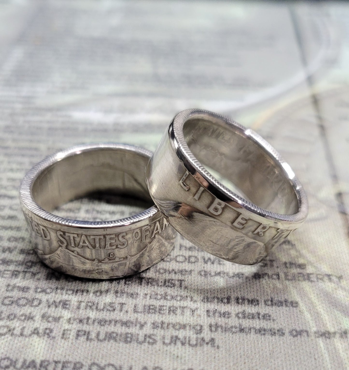 Benjamin Franklin half dollar coin ring